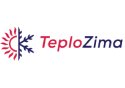 Logo značky TeploZima so snehovou vločkou, dodávateľ vykurovania a chladenia